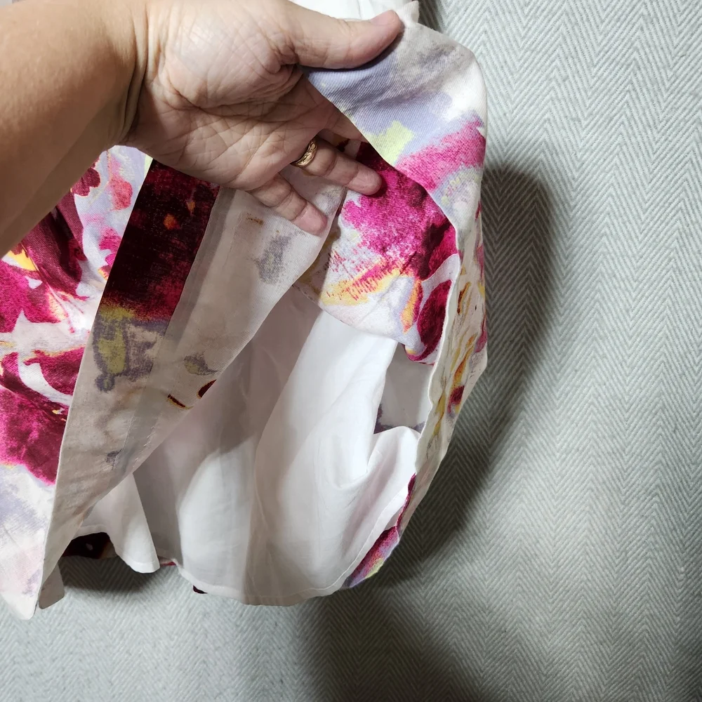 Banana Republic Floral Strapless Dress Size 2P New With Tags - Picture 7 of 12